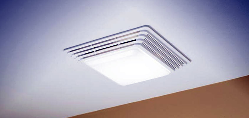 Bathroom fan to renew the air in humid rooms